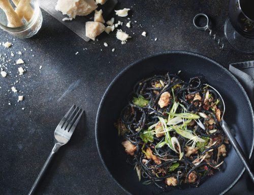 Black Spaghetti with Rock Shrimp